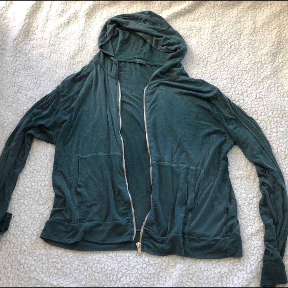 green Brandy Melville zip-up -STILL AVAILABLE!!